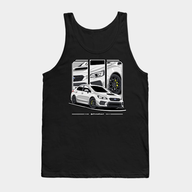 Subie Impreza WRX STi Special (White) Tank Top by afrcreativeart